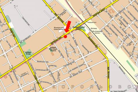 Citylight B in Zhytomyr, 1.8x1.2  Kiivs'ka st., 120, navproti avtovokzalu, bila lombardu "Skarbnica", na svitlofori scheme