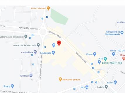 Video Billboard A in Mykolaiv Miru av., 1/1, apteka "Med Servis", NoUg047, prajs za rolik 10 sek 1 vihid/5 hvilin, z 8:00-22:00. Rozrahunok dla insih parametriv translacii utocnujte u menedzera. - 301462 scheme