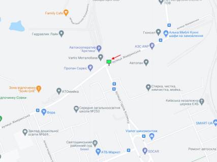 Prismatron, Prism B in Kyiv Zmerins'ka st. - Geroiv Kosmosu st. - 334148 scheme