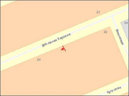 Billboard A in Kherson 200-ricca Hersona av., 20 scheme