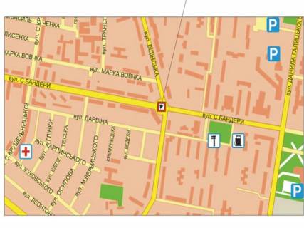 Prismatron, Prism A in Rivne Vidins'ka st. - Banderi st. - 297630 scheme