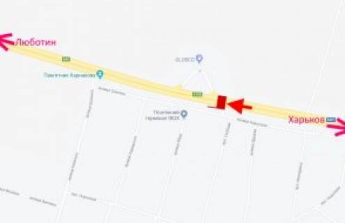 Billboard B in Korotich, 3x6  Траса Київ - Харків, 465 км - с. Коротич, АЗС "AVIA", у бік Люботина scheme