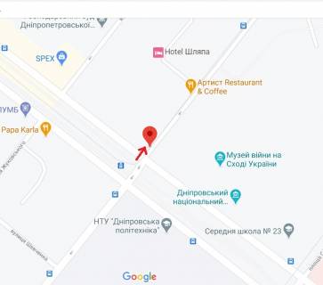 Citylight B in Dnipro (Dnipropetrovsk), 1.2х1.8  plosa Soborna v rajoni bud. 1 scheme