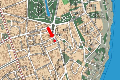 Scrolller, Scroll A in Odessa, 2.3x3.14  Genuez'ka st., 24A,  gotel' "Atlantic", supermarket "Le Silpo", do Arkadii - 368306 scheme