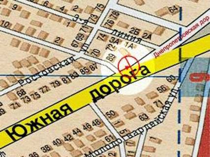 Billboard B in Odessa, 3x6  Південна дорога - 3-тя Суворовська вул., 1А scheme