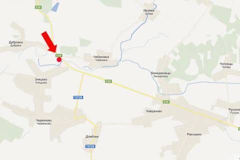 Billboard A in Zakarpattya trasi, 3x6  Trasa Kiiv-Cop, bila s. Cabanivka, v bik m. Mukacevo scheme