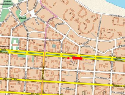 Citylight  in Cherkasy, 1.8x1.2  Sevcenka bst., 270, navproti Privatbanku, laboratorii "Sinevo", v centr scheme