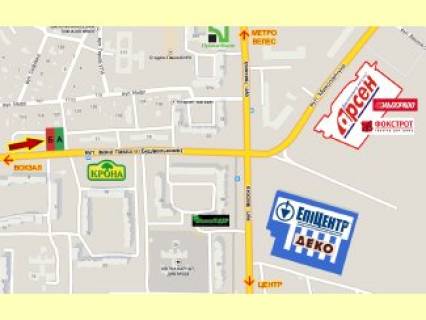 Billboard  in Ivano-Frankivsk, 3x6  Ivana-Pavla II st. (kol. Budivel'nikiv st.), 9, do Epicentru scheme