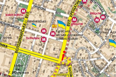 Scrolller, Scroll A in Kyiv, 1.8x1.2  Hresatik st., 29, bila magazinu "Mark&Spencer", "Roshen" - 469922 scheme