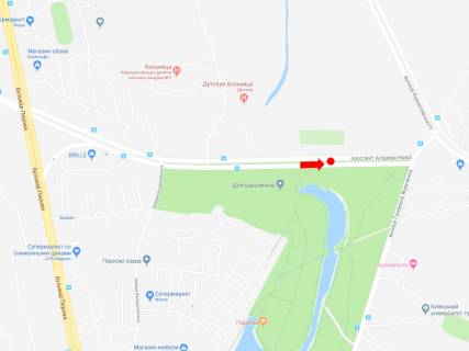 Billboard A in Kyiv, 3x6  Navoi av., rozdil'nik, v storonu rinku "Unist'", st. Bratislavs'koi scheme