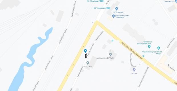 Billboard A in Dnipro (Dnipropetrovsk), 6х3  z'izd z Amurs'kogo mostu na Livij bereg scheme