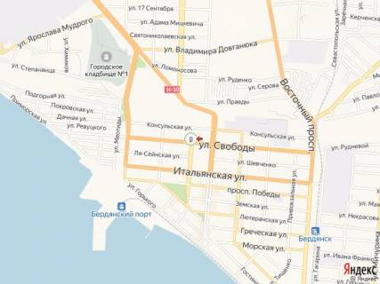 Citylight A in Berdyansk Svobody st. - Truda av., 16 scheme