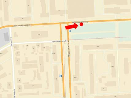 Billboard  in Vinnytsia, 3x6  Strilec'ka st. (kol. Cervonoarmijs'ka st.), 48 / Zamostans'ka st. (kol. 50-ricca Peremogi st.), z centru scheme