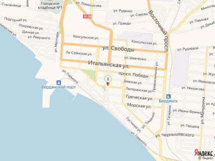 Citylight B in Berdyansk Azovskij av. - Zemskaa st., 8/39, naprotiv scheme