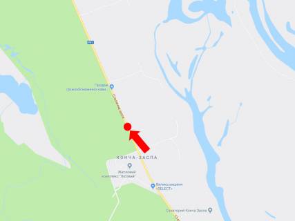 Billboard A in Koncha-Zaspa, 3x6  Stolicne sose, 500 m vid st. Generala Matikina, supermarketu "Velika Kisena", do Kieva scheme