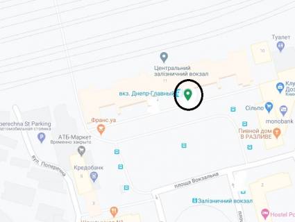 Scrolller, Scroll A in Dnipro (Dnipropetrovsk) Vokzal'na pl., 11 - 291411 scheme