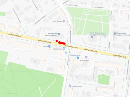 Citylight  in Rivne, 1.8x1.2  Soborna st., 10 / Knagini Ol'gi st., zupinka, v centr, A1 scheme