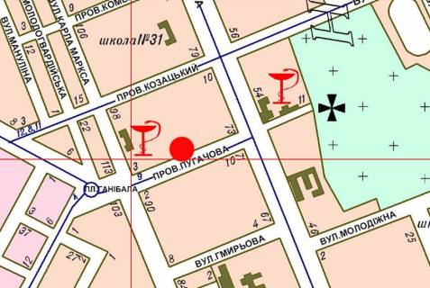 Billboard A in Kherson Pugacova prov., 5 scheme