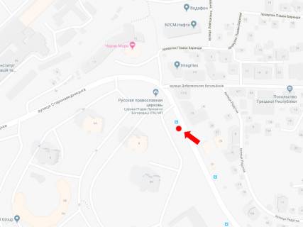 Backlight B in Kyiv, 2.3x3.14  Staronavodnic'ka st., 8 A, v storonu st. Almazova (kolis. st. Kutuzova) scheme