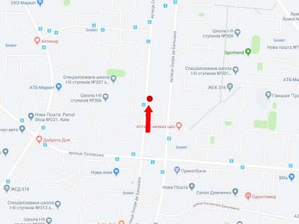 Billboard A in Kyiv, 3x6  Bal'zaka st., 77, v storonu st. Miloslavs'koi scheme