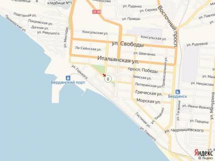 Citylight A in Berdyansk Smidta st., 3/45, naprotiv - Luteranskaa st. scheme
