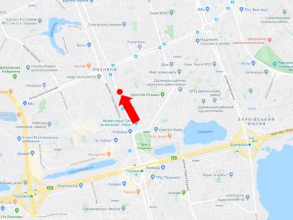 Billboard A in Kyiv, 3x6  Grigorenka av., 23, navproti supermarketiv "Velika Kisena", "Comfy", v storonu st. Ahmatovoi scheme