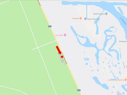 Billboard A in Kozin, 3x6  Stolicne sose st., bila zupinki "Pansionat" Sokil ", v storonu z Kieva scheme