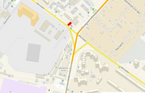 Billboard  in Odessa, 3x6  Inglezi st. (kolis. 25-Capaevs'koi divizii st.) - Komarova st., 12, z centru scheme