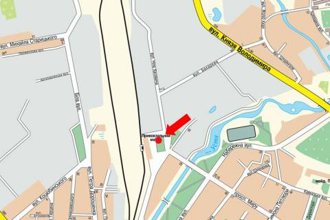 Citylight B in Rivne, 1.8x1.2  Privokzal'na pl., bila z/d vokzalu scheme