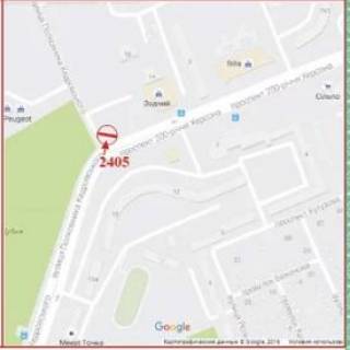 Billboard A in Kherson 200-ricca Hersona av. - Kedrovs'kogo st. (kolis. Bud'onnogo st.) scheme