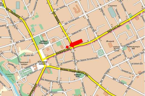 Scrolller, Scroll A in Zhytomyr, 2.3x3.14  Kiivs'ka st., 17/1 / Pokrovs'ka st. (kol. Sorsa st.) - 470748 scheme