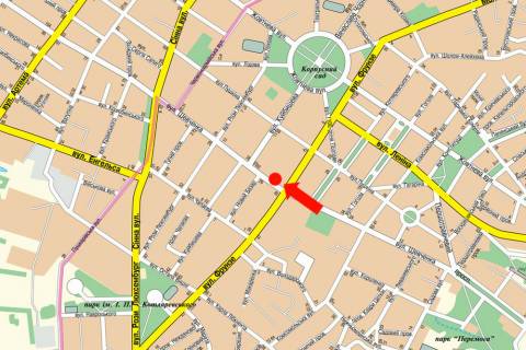 Citylight  in Poltava, 1.8x1.2  Sevcenka st.,  42, Central'nij rinok, bila magazinu "EKO-market" scheme