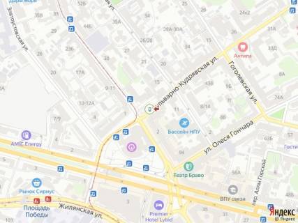 Cityscroll A in Kyiv Bul'varno-Kudravs'ka st. (kolis. Vst. Vorovs'kogo), 51, navproti scheme