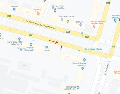 Citylight A in Dnipro (Dnipropetrovsk), 1.2х1.8  prosp. Dmitra Avornic'kogo, 113, ruh do st.Smidta scheme