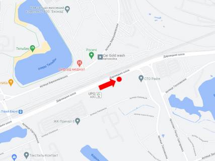 Billboard A in Kyiv, 3x6  Darnic'ke sose, 100 m. za AZS UPG, z centru scheme