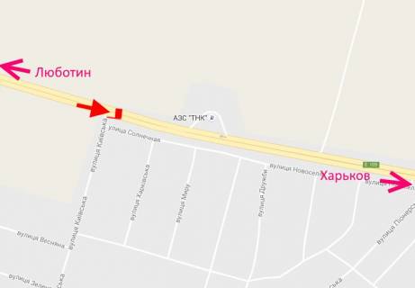 Billboard A in Korotich, 3x6  Траса Київ - Харків - Довжанський - с. Коротич, Київська вул., у бік м. Харків scheme