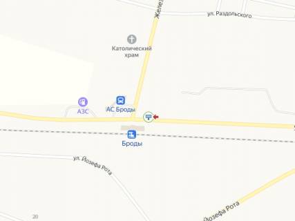 Billboard B in Brody, 3x6  Privokzal'na st., z/d vokzal, avtostancia scheme