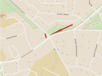 Billboard A in Rivne Mickevica st. - Knaza Volodimira st. scheme