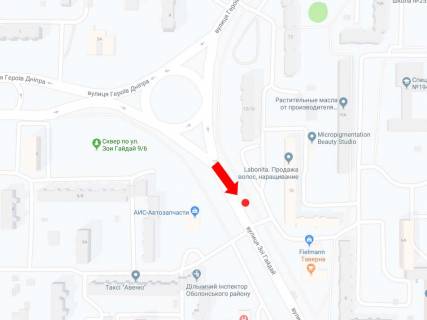 Billboard  in Kyiv, 3x6  Gajdaj st., 10, v storonu st. Timosenka scheme