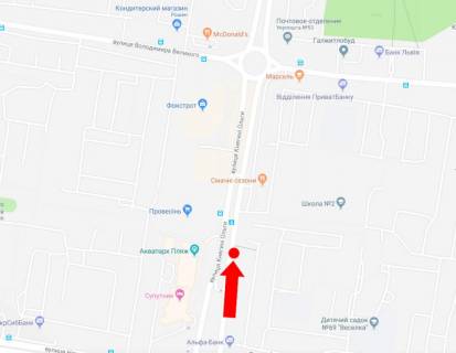 Citylight  in Lviv, 1.8x1.2  Knagini Ol'gi st., 71, zup. "Akvapark", v centr scheme