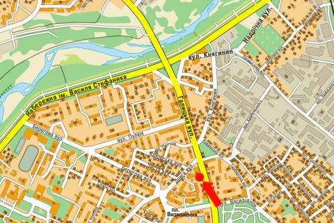 Citylight B in Ivano-Frankivsk, 1.8x1.2  Galic'ka st., 87 scheme