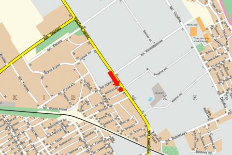 Billboard A in Sumi, 3x6  Kurs'kij av. / Geroicna st., bila avtosalonu "Skoda" scheme