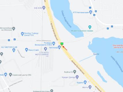 Prismatron, Prism A in Kyiv Bogatirs'ka st., 1A, rozpodiluvac, vid st.m. "Pocajna" - 389469 scheme