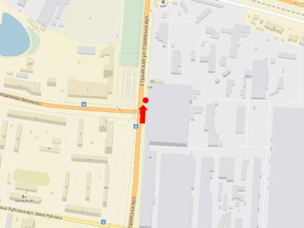 Citylight A in Lviv, 1.8x1.2  Strijs'ka st., 45 / Volodimira Velikogo st., v centr scheme