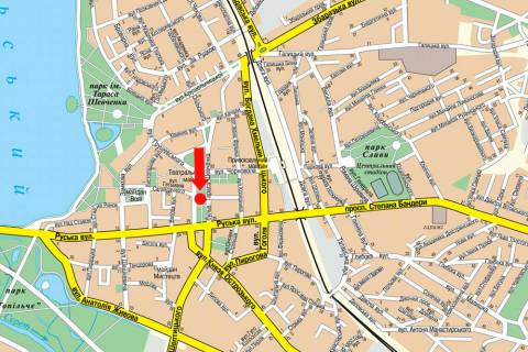 Citylight  in Ternopil, 1.8x1.2  Sevcenka bst., bila restoranu "Ukraina" scheme