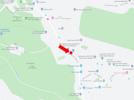 Citylight B in Lviv, 1.8x1.2  Pasicna st., 59 (zup. "Majorivka"), z centru scheme