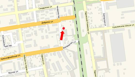 Billboard  in Oleksandria, 3x6  Privokzal'na pl., bila z/d vokzalu scheme