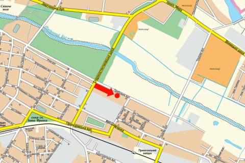 Billboard A in Khmelnitsky, 3x6  Pribuz'ka st., 34, bila AZS scheme