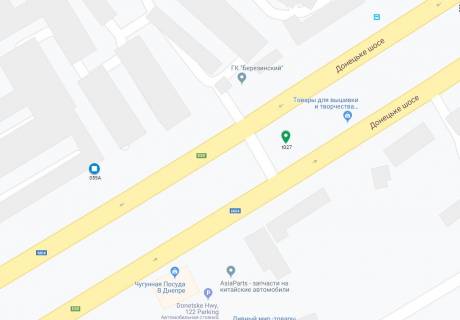 Backlight A in Dnipro (Dnipropetrovsk), 8х4  Donec'ke sose, rajon st. Berezins'ka (na rozdilovij smuzi) ruh u bik TRC KARAVAN scheme