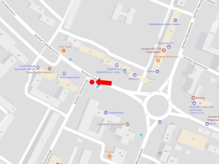 Billboard B in Uzhgorod, 3x6  Grusevs'kogo st., 80, bila magazinu <<Tisa>>, v bik Zan'kovec'koi st. scheme